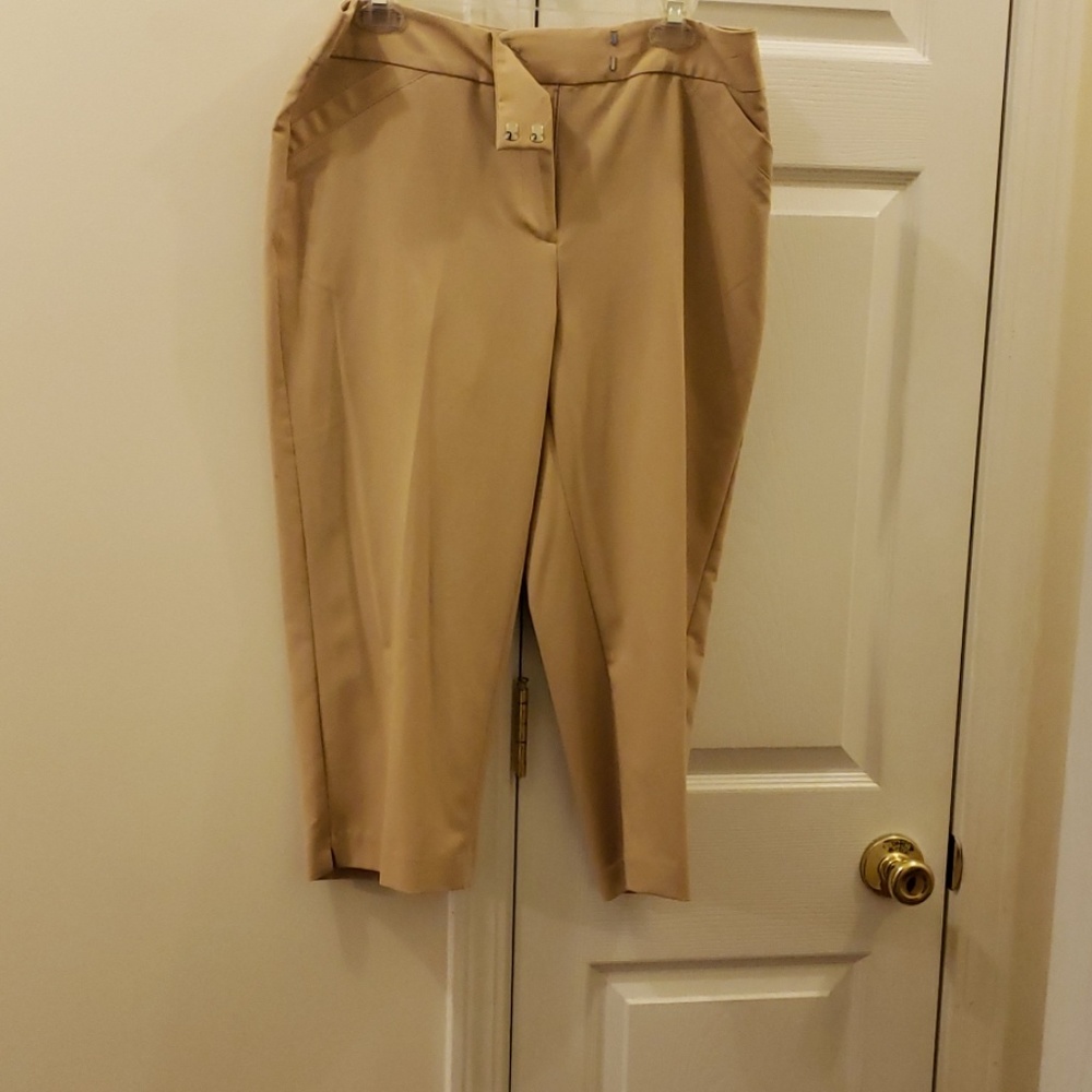 Cream beige crop pants